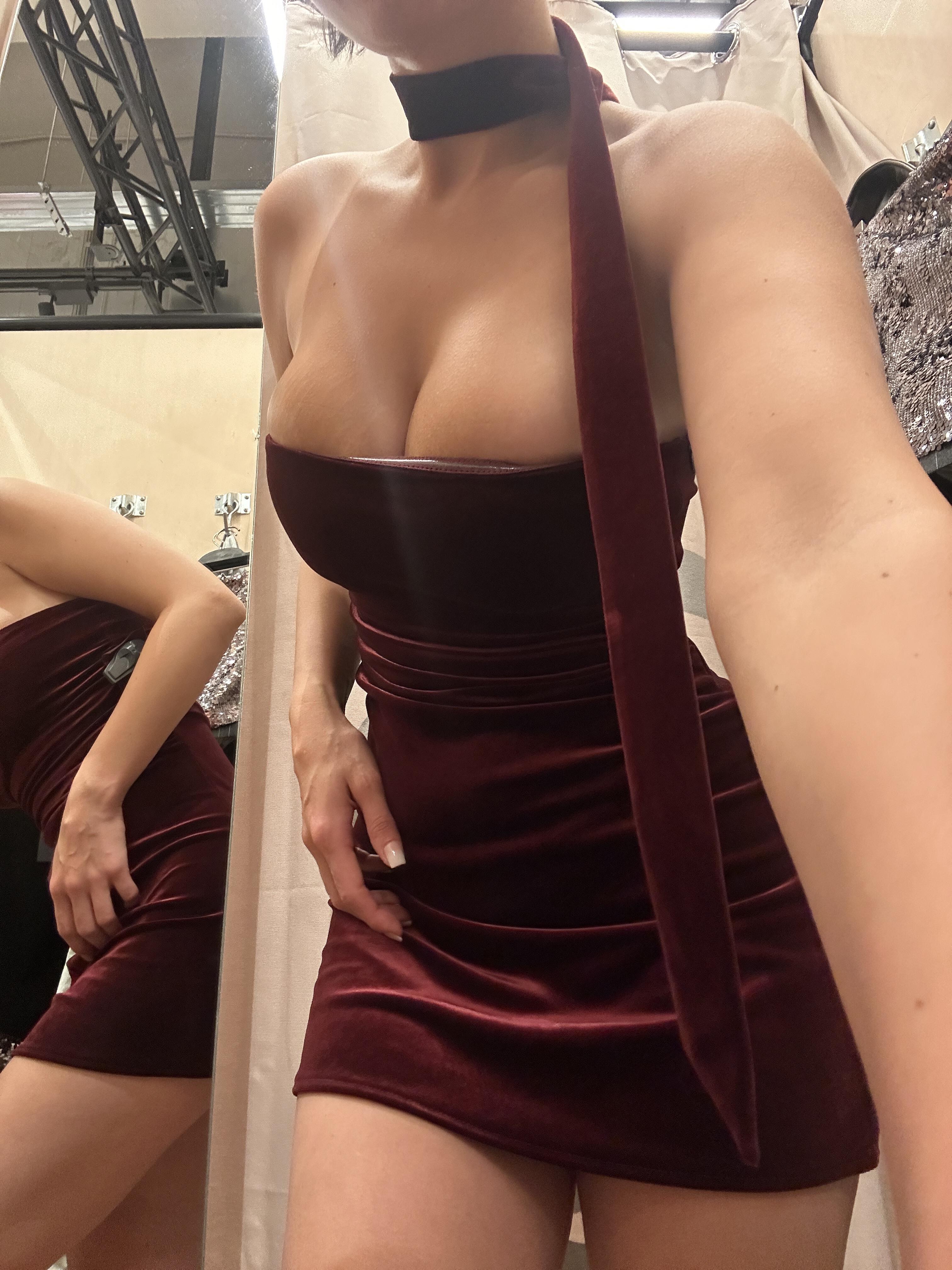  My dress hugs my body perfectly